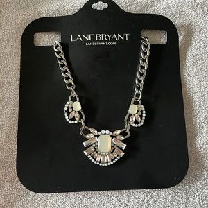 Lane Bryant Statement Necklace Silver Tone Chain One Size